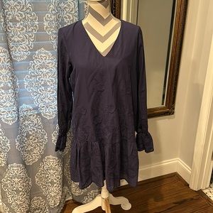 Sail to Sable medium navy dress ruffles